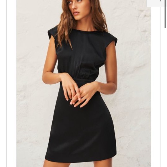 New! ba&sh Norma V-Back Mini Satin Dress - Picture 1 of 11